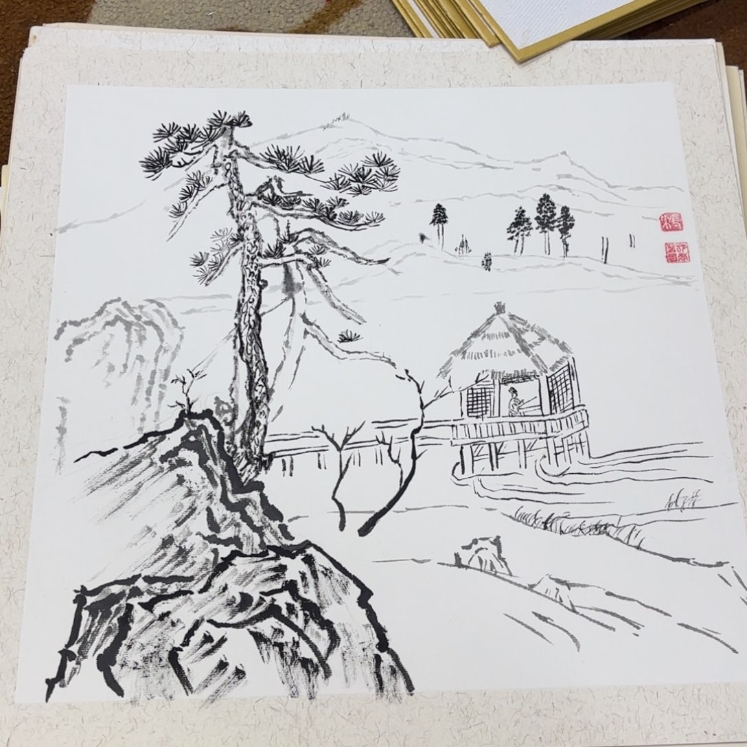 国画38-38卡纸作品艺