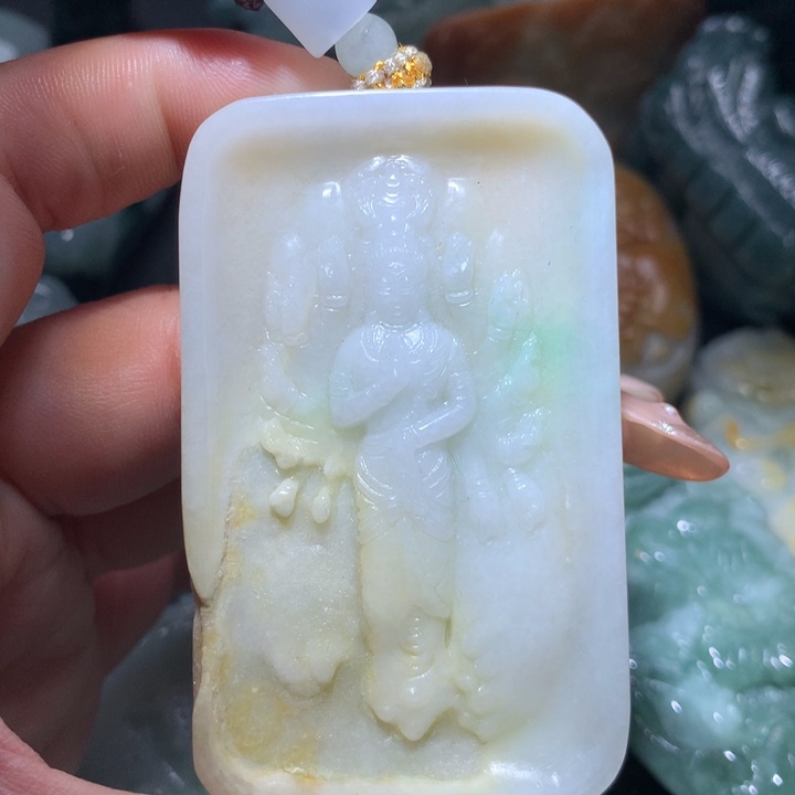 翡翠未镶嵌颈饰保真天然A货翡翠