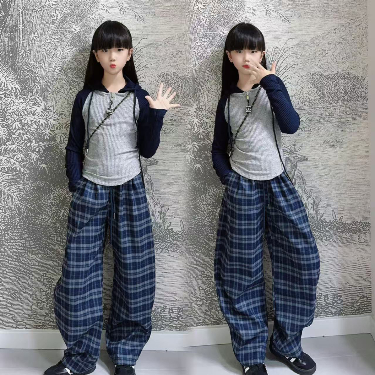 女童针织衫春秋款2025新款洋气中大童休闲秋季潮牌女孩毛衣打底衫