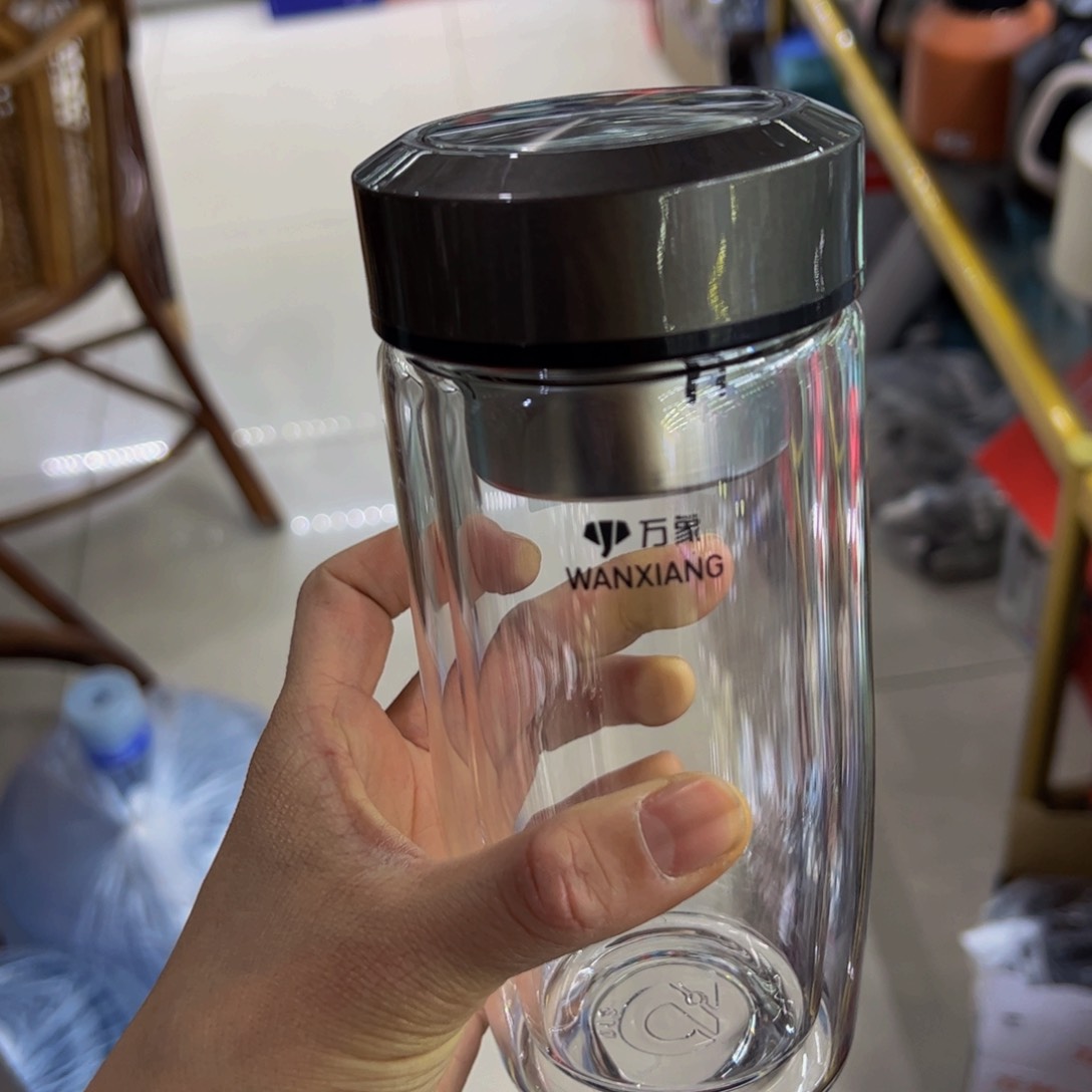 V406双层玻璃杯360Ml家杯套➕除垢剂