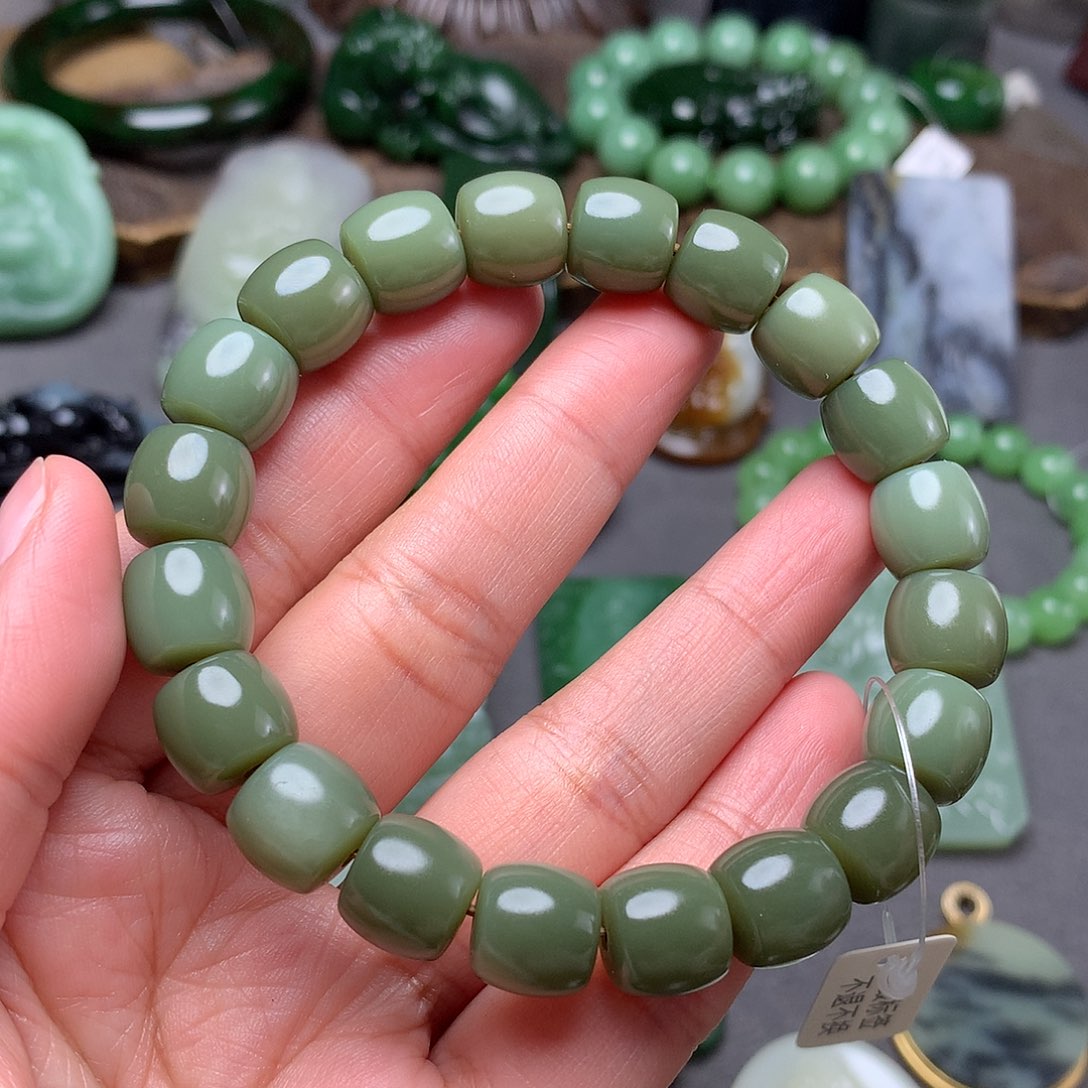 和田玉手串未镶嵌