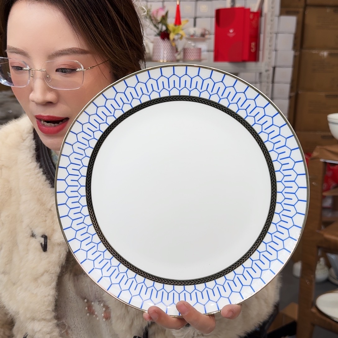 骨瓷高骨10.5英寸平盘27cm 2个