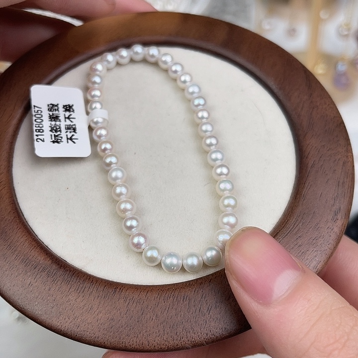 淡水珍珠60银S925镶嵌