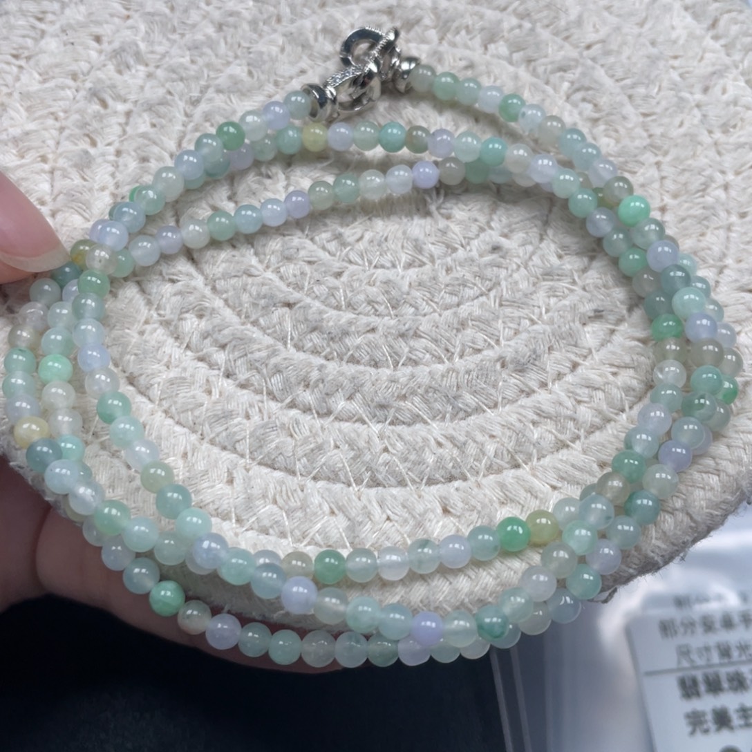 翡翠未镶嵌手链天然A货缅甸翡翠3.5