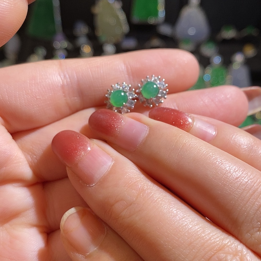 颈饰银S925镶嵌翡翠天然翡翠