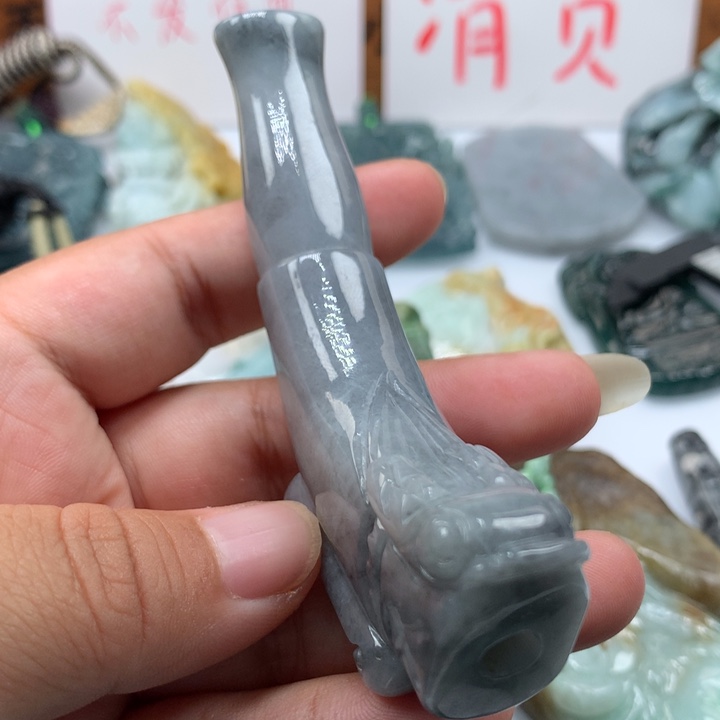 翡翠颈饰未镶嵌保真天然A货翡翠
