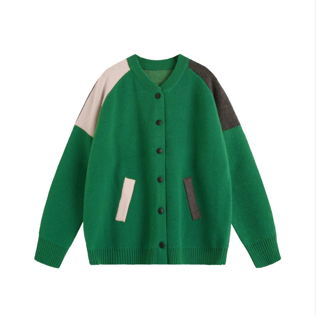 JUANJUAN自制绿色米奇棒球服A032