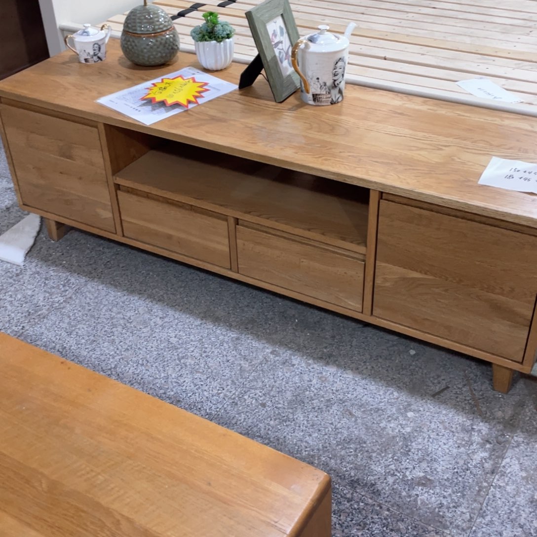 木电视柜胡桃色1.8白橡木胡桃色