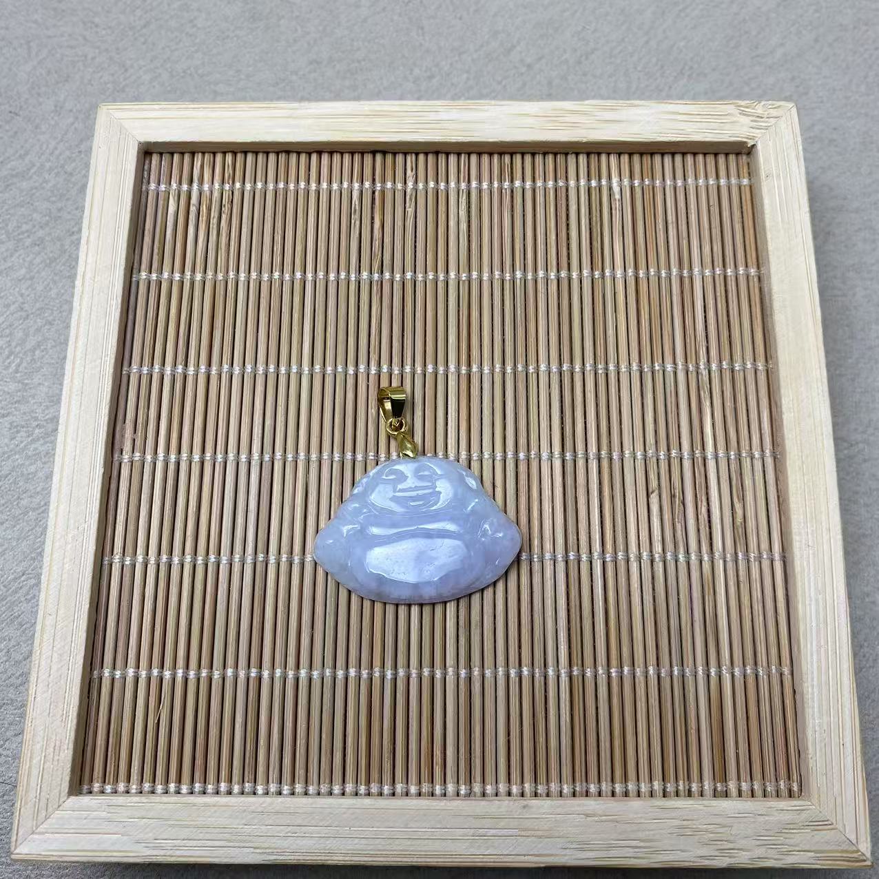 天然A货翡翠精工佛公吊坠-v038-多样性发一