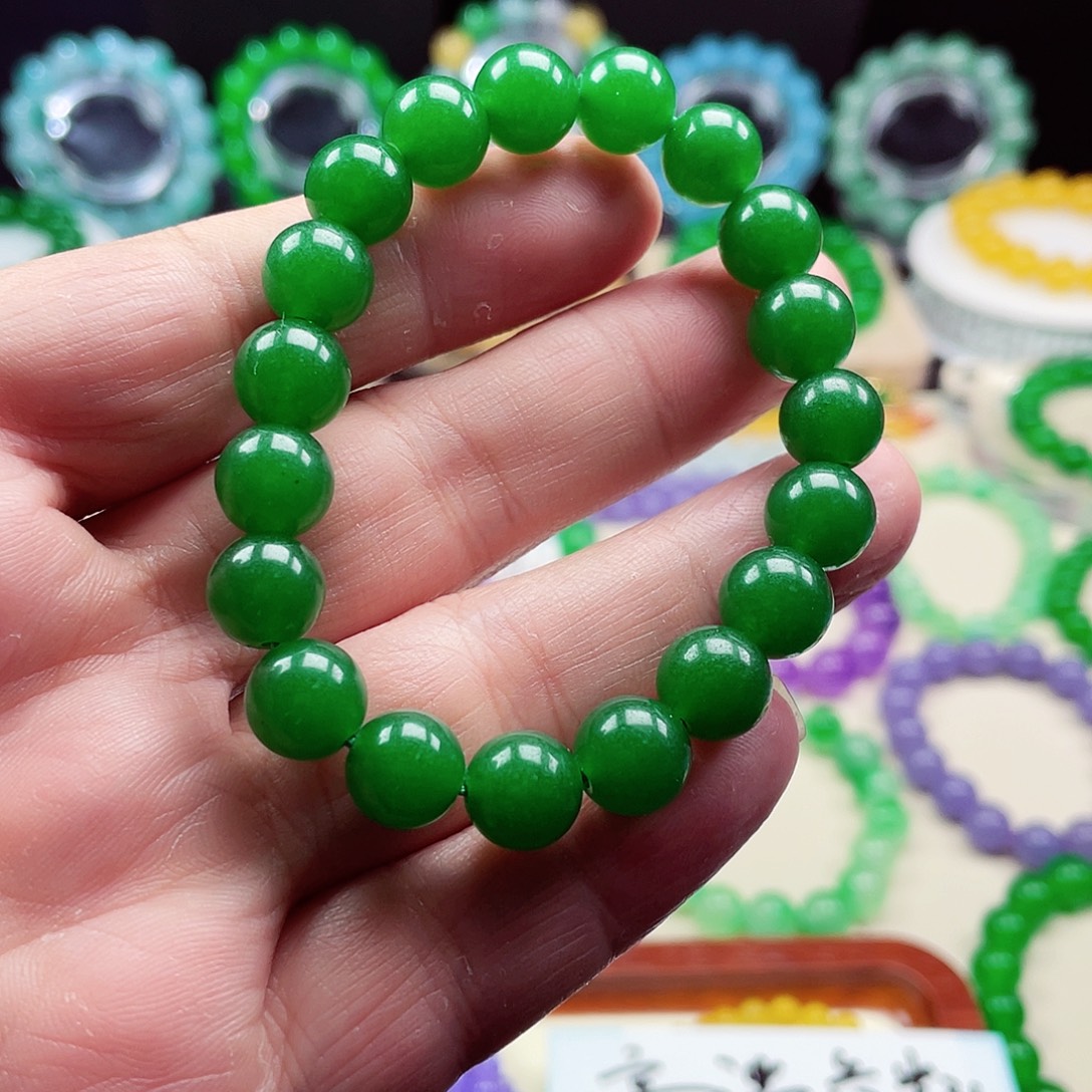 翡翠未镶嵌颈饰卡10翡翠珠链男女款25