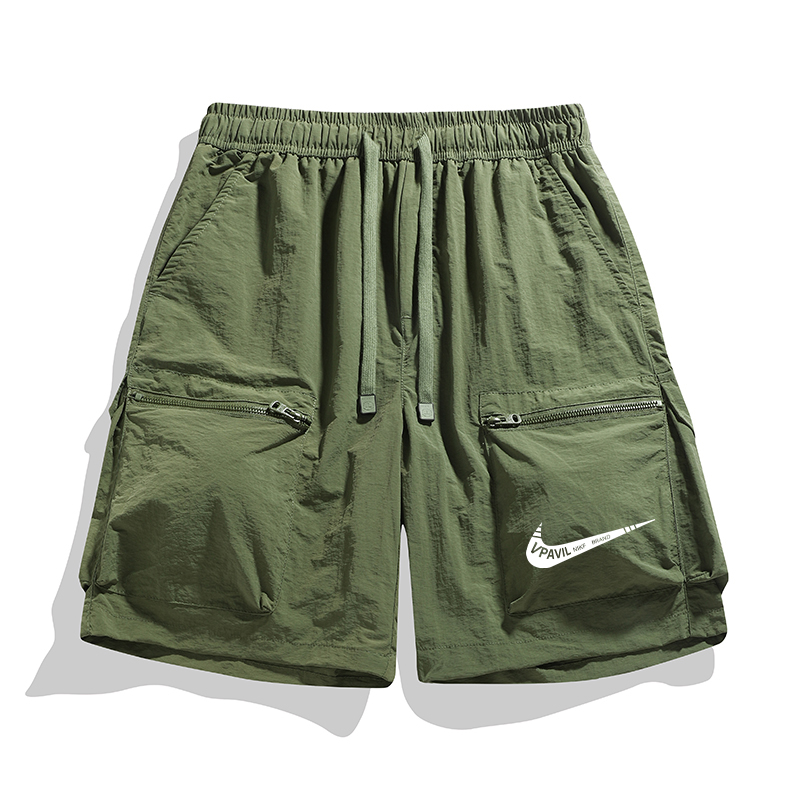 男士新款夏季宽松透气五分短裤宽松百搭休闲中裤舒适时尚潮流短裤