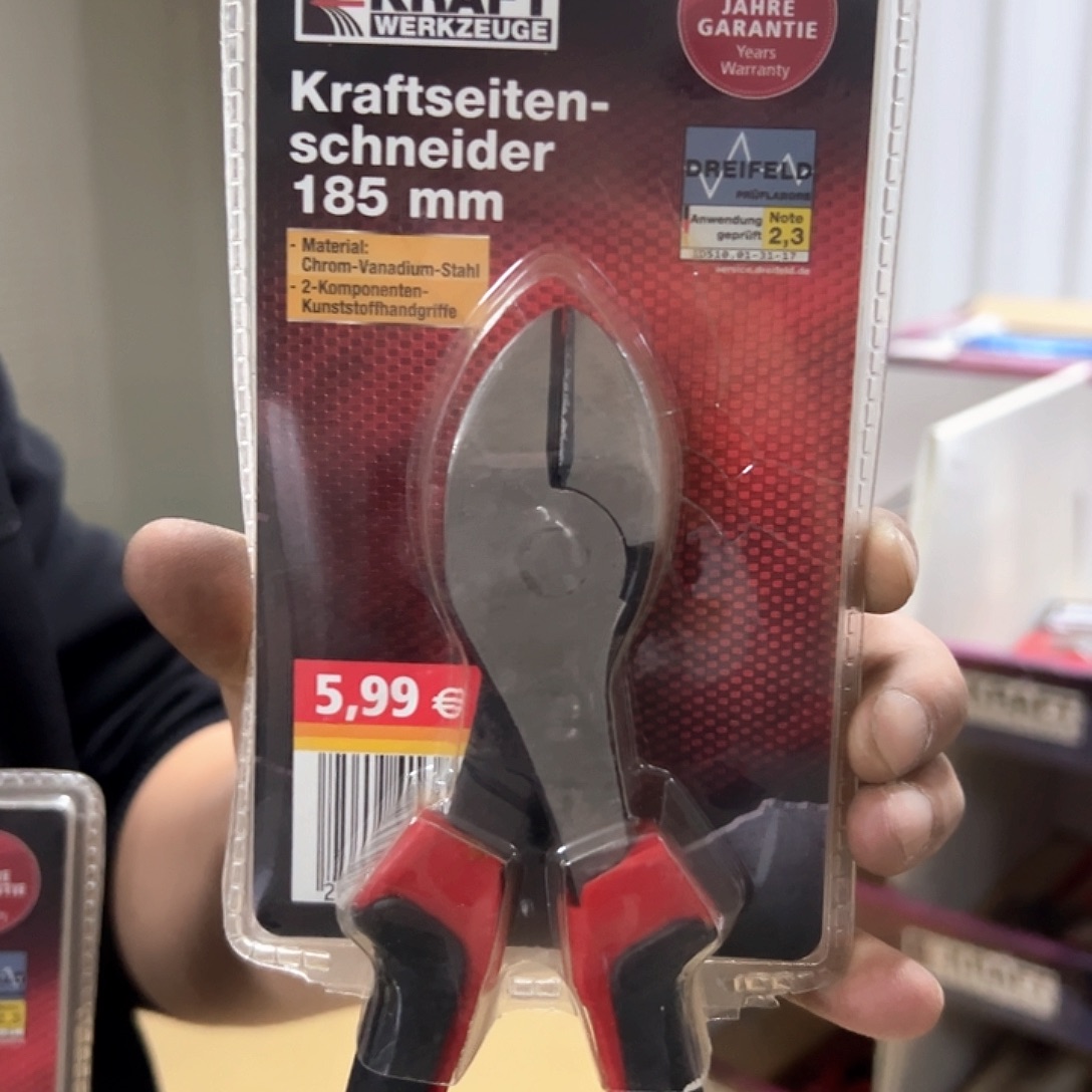 D63号 185cm斜口钳一把装