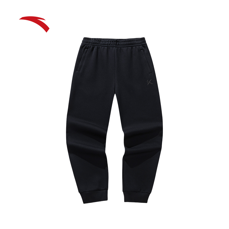 安踏KT系带中腰运动长裤男士爬山运动裤运动休闲松紧带常规