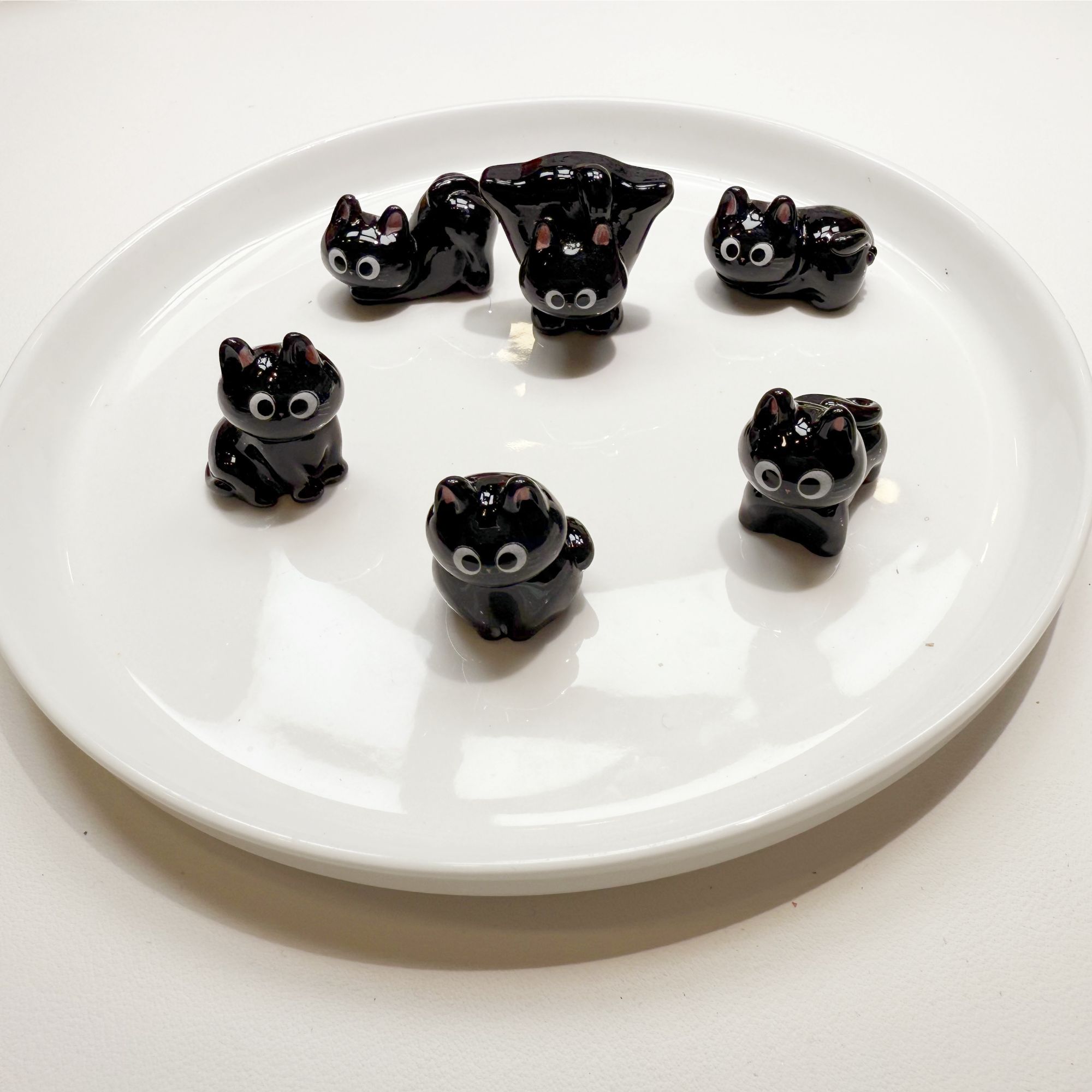 【团单混发】【招财黑猫猫】实色大号创意树脂桌面摆件