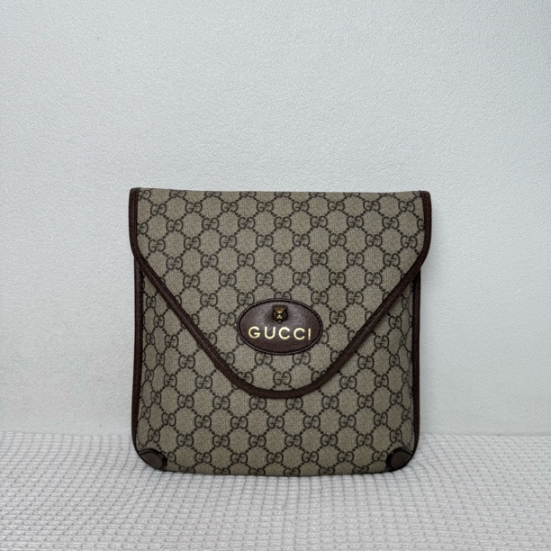 99新 GUCCI/古驰 98新/5993男士经典单面中号虎头包