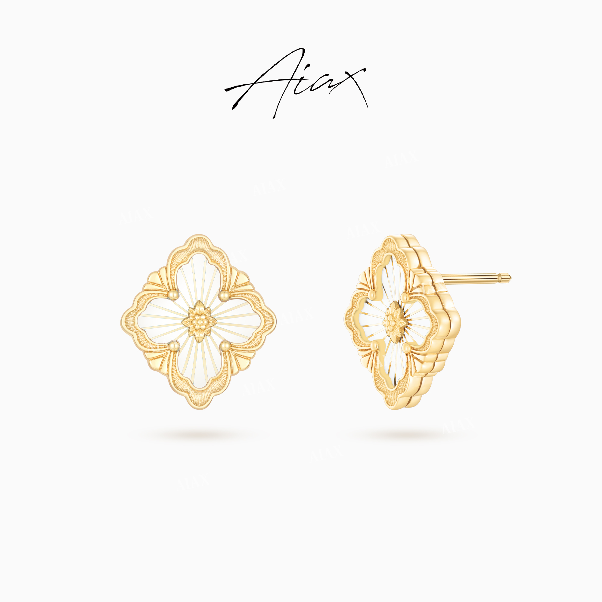 AIAX 镀K金 秋上新轻奢首饰百搭精致气质耳环送女友TSL1182