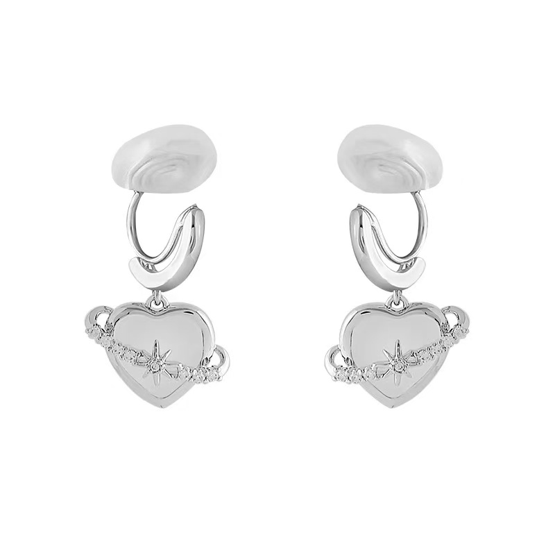 铜合金仿珍珠耳饰 耳扣女耳夹无耳洞新款潮耳坠小众R0064