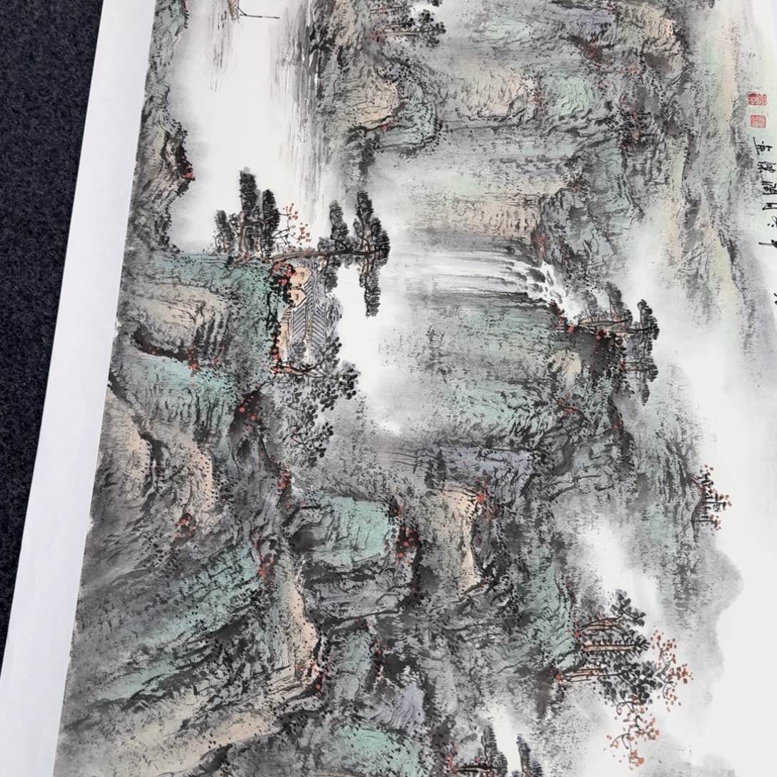 国画国画作品山水花鸟纯手绘