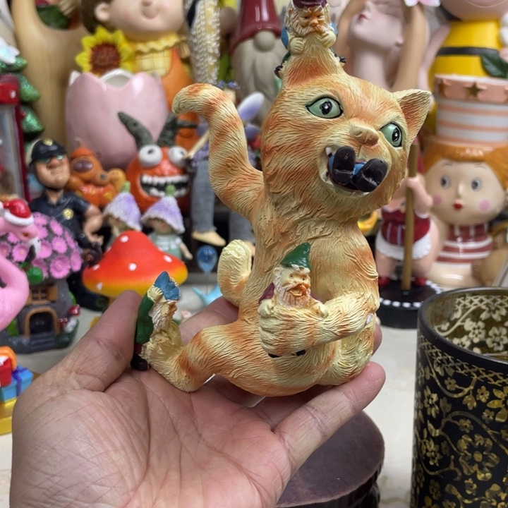 树脂猫咪花盆伴侣