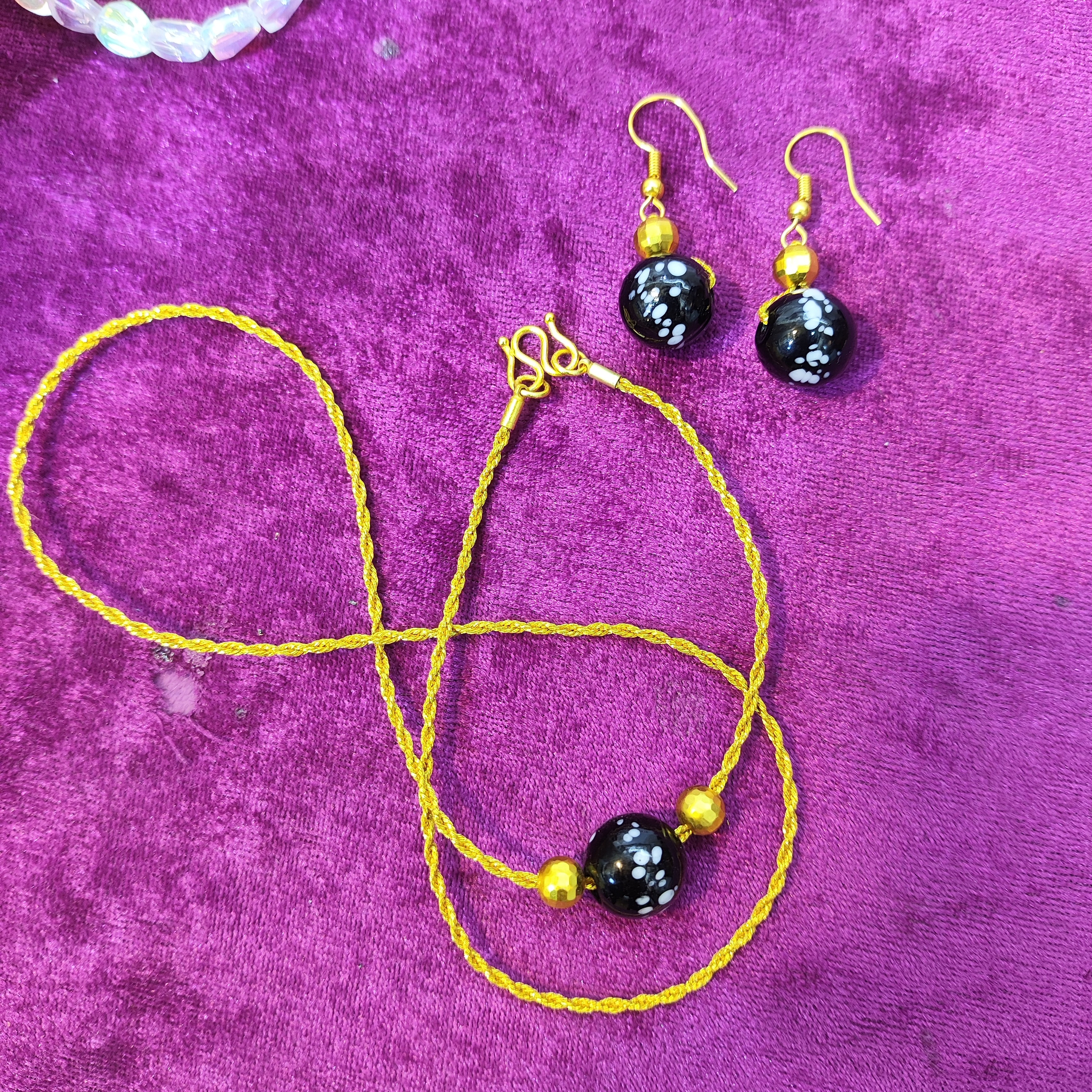 钛钢项链 首饰كۆزمونچاق转运珠锁骨链配饰气质时尚百搭饰品黑色