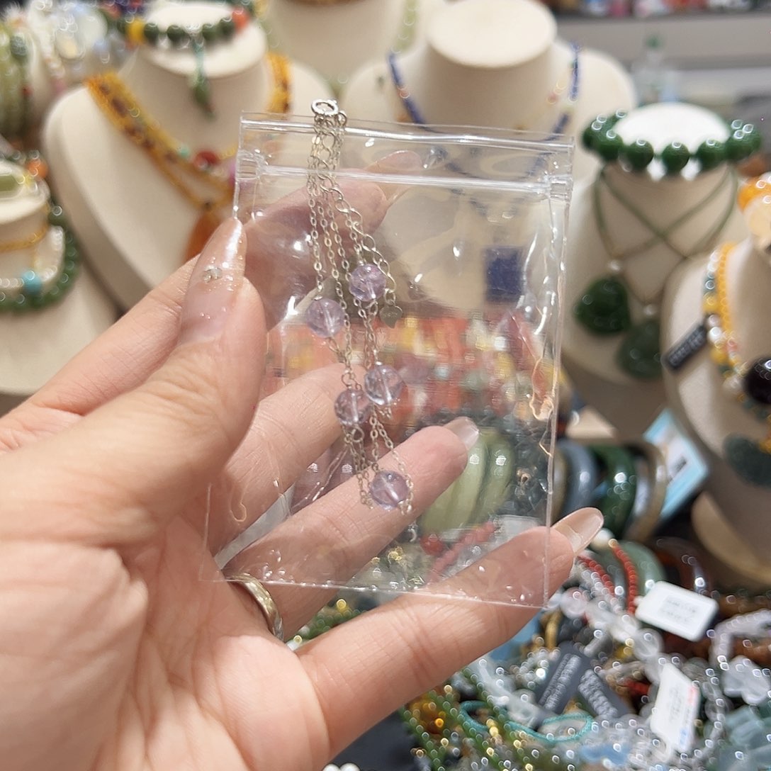 银S925镶嵌手链紫晶咖**+