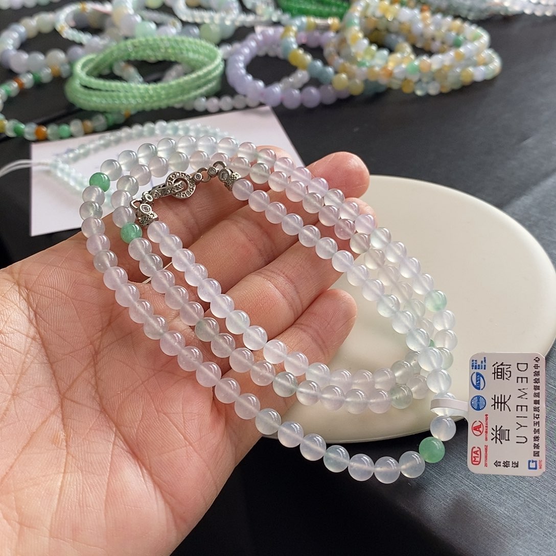 翡翠未镶嵌手链卡5.3