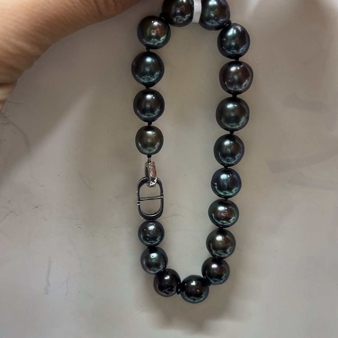 海水珍珠银S925镶嵌手绳