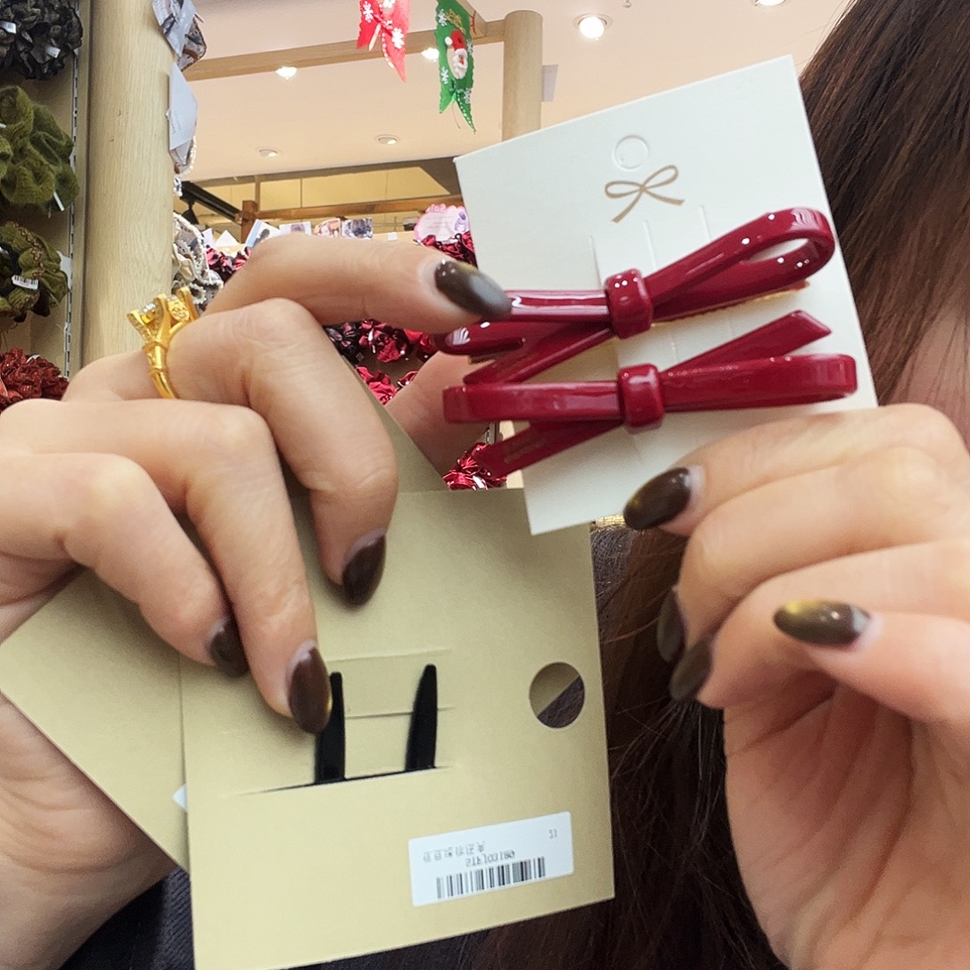 皮质非金属红色蝴蝶结鸭嘴