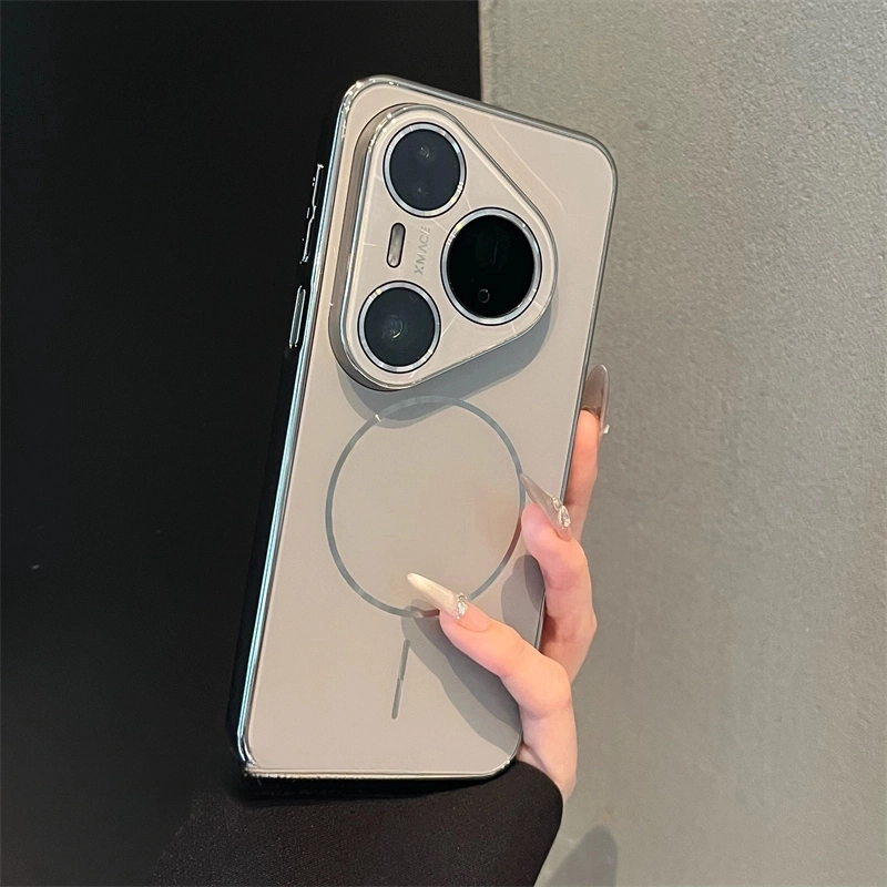 适用华为pura80全包手机壳磁吸p80Pro+电镀带镜头膜防摔磨砂高档