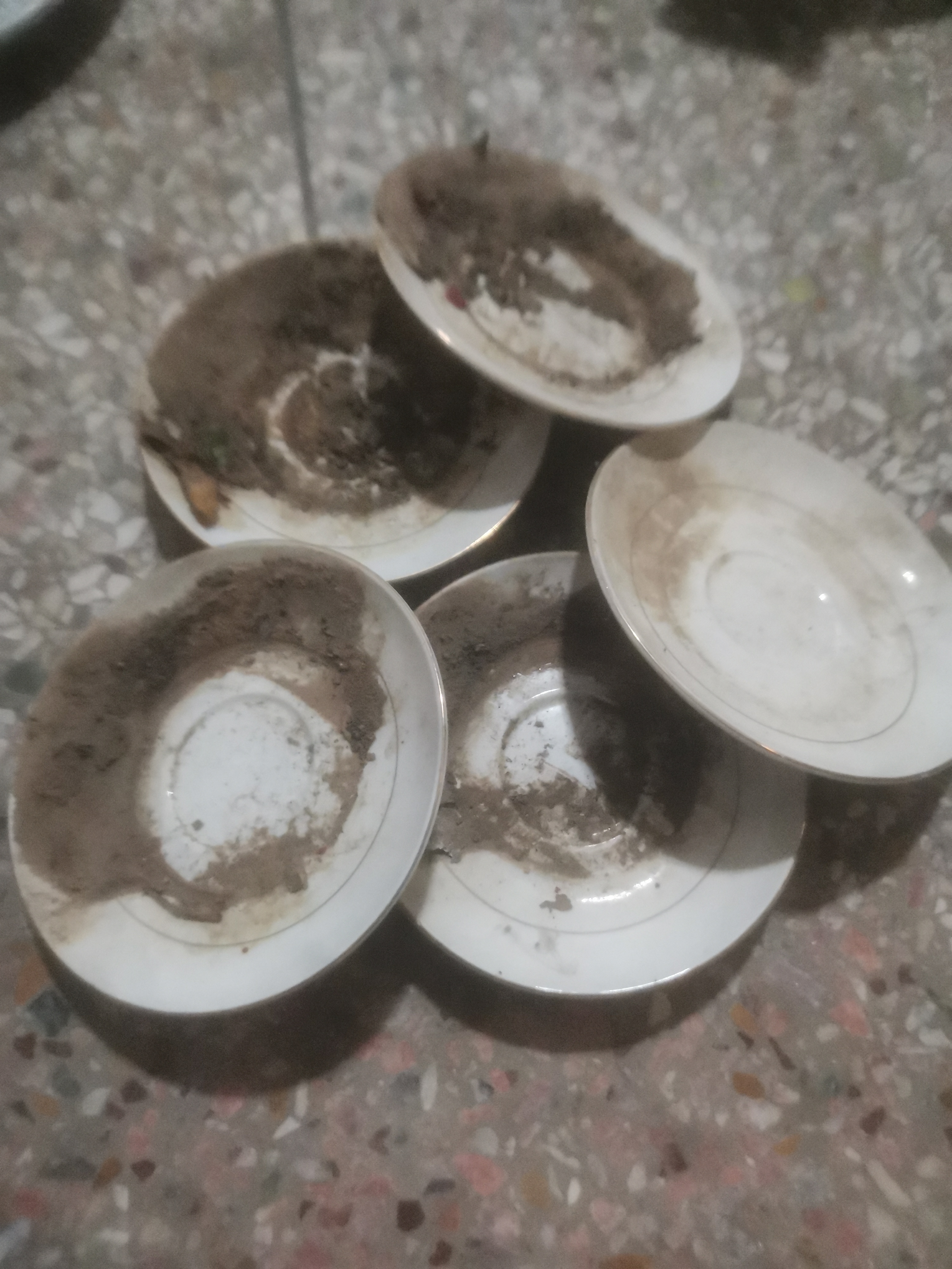 象牙黄杯碟5个包邮