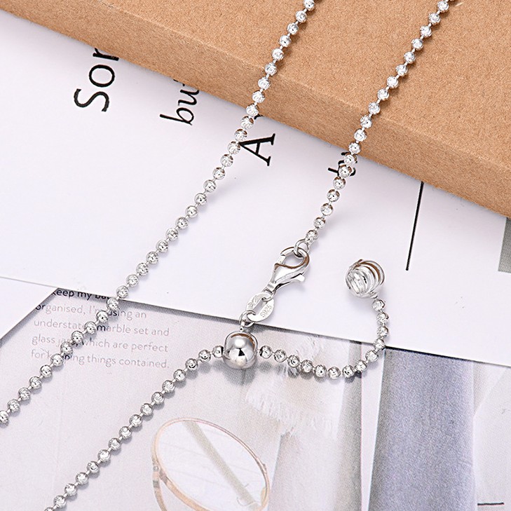 链子925银 月亮弯刀亮珠项链吊坠镀金项链轻奢毛衣链