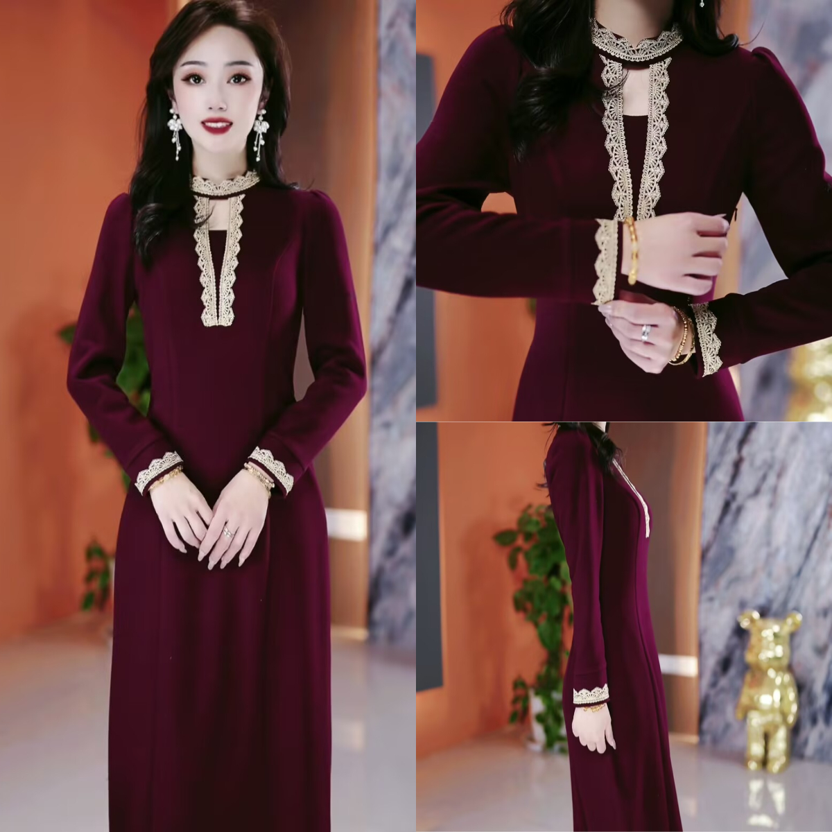 春季新款连衣裙2025春季气质韩版显瘦百搭收腰连衣裙YX25J066款