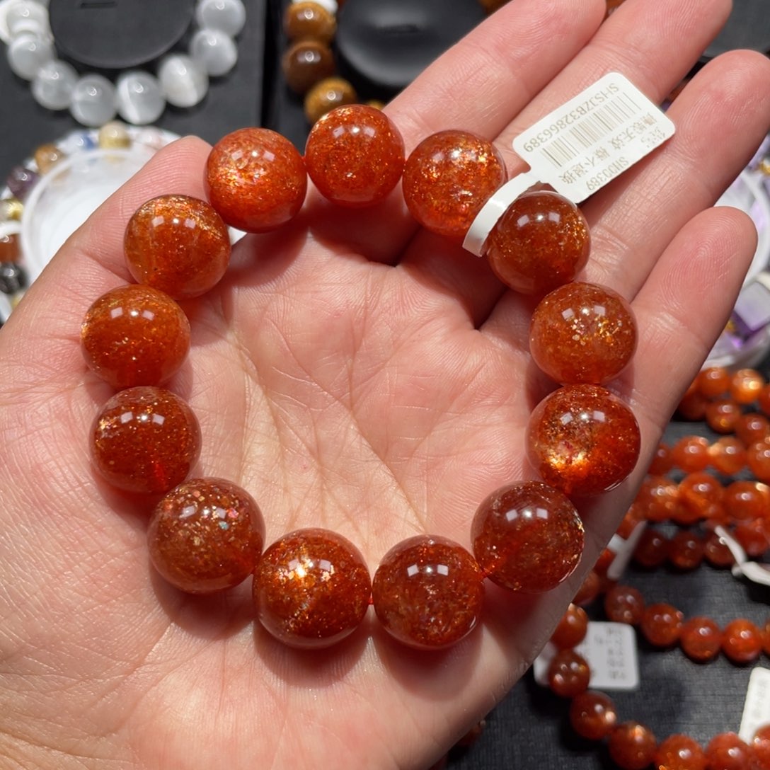 未镶嵌手链日光石金太阳16mm左右