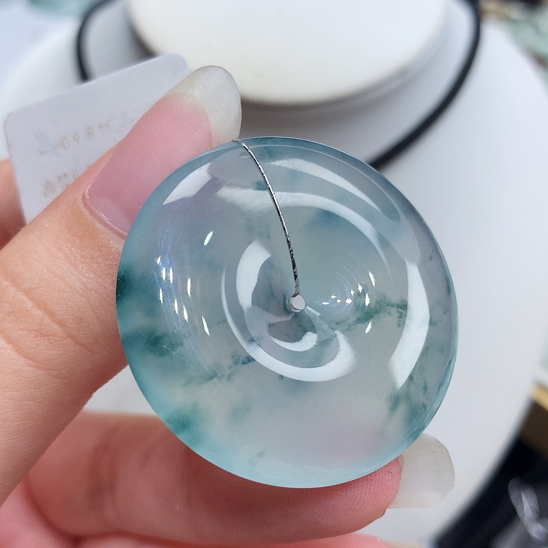 翡翠未镶嵌胸饰翡翠95，34.8/6