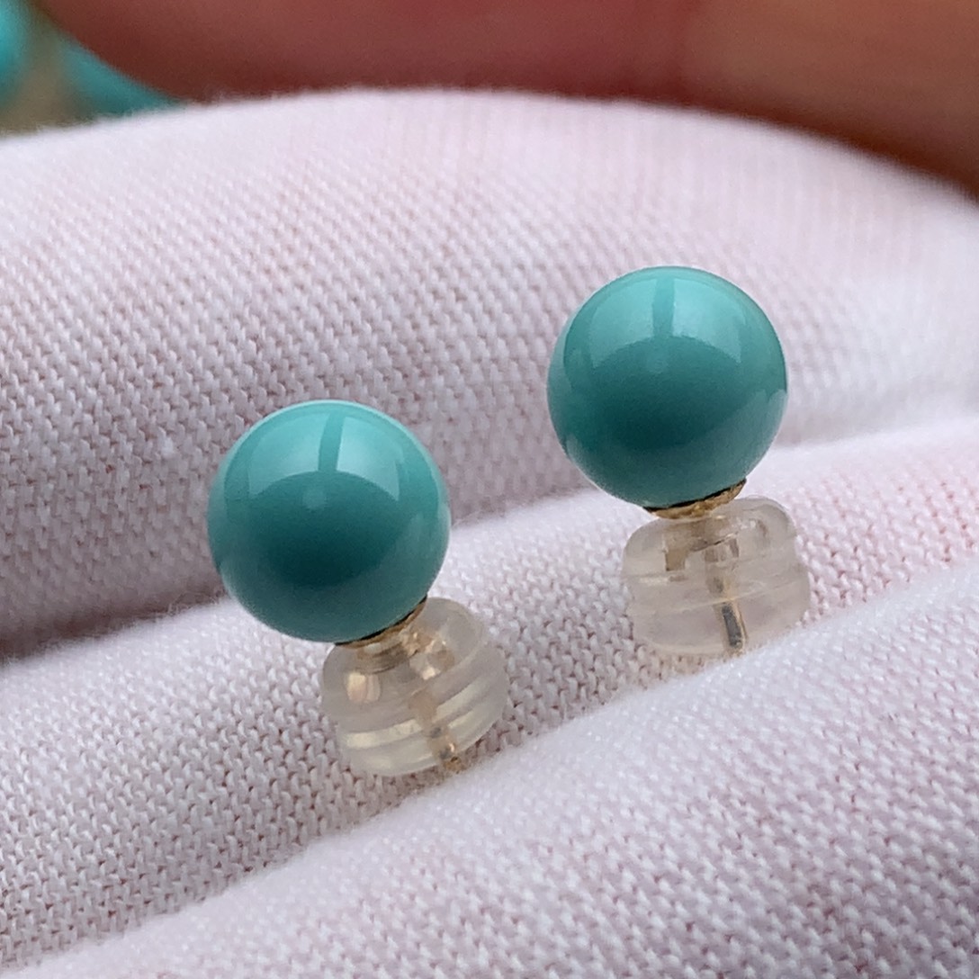 绿松石18K金镶嵌珠宝奇石