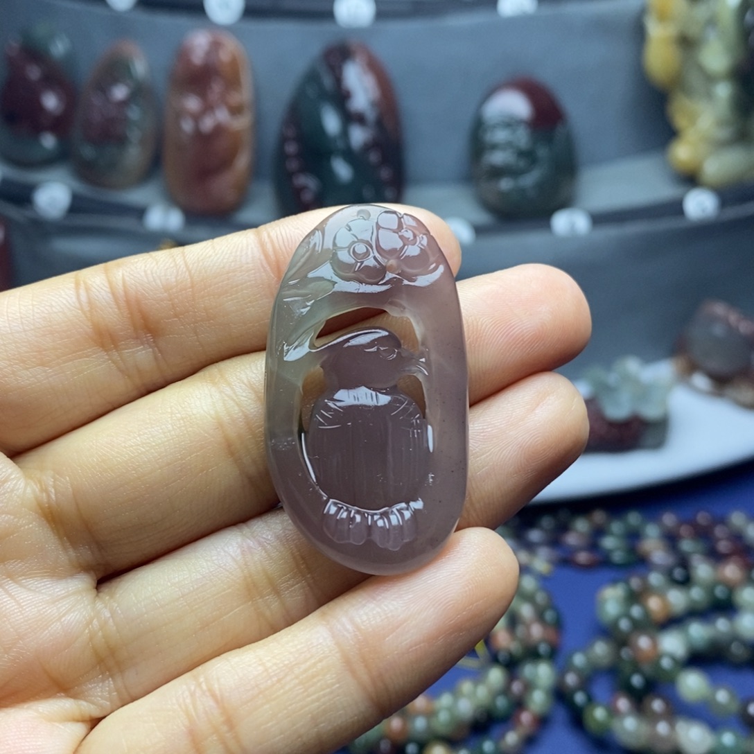 玛瑙/玉髓未镶嵌吊坠(不含链)