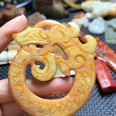 白玉菩提吊坠摆件