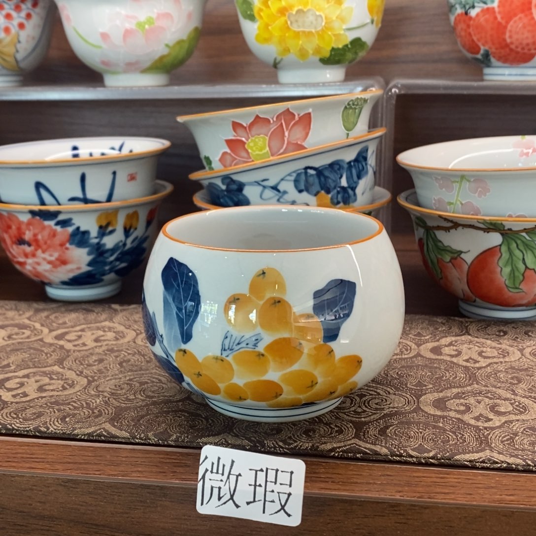 釉下彩老陶泥手工绘制