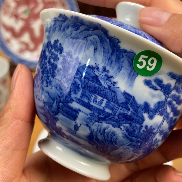 景德镇手绘哈哈哈哈哈哈心**水