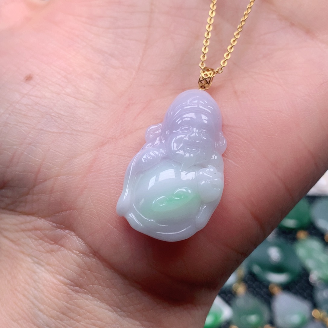 【闪购商品】翡翠吊坠(不含链)18K金镶嵌