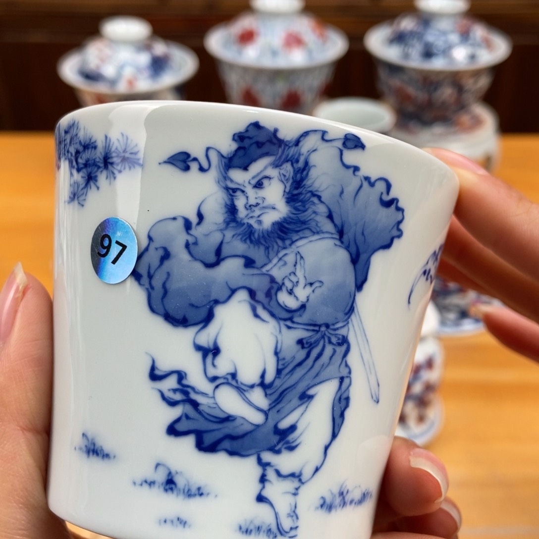 手绘现代茶具非古董