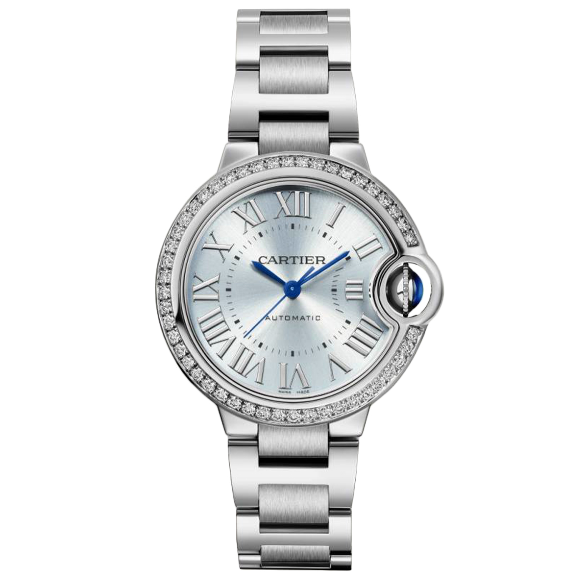 99新 Cartier/卡地亚 蓝气球系列W4BB0028原钻腕表/WHT027571