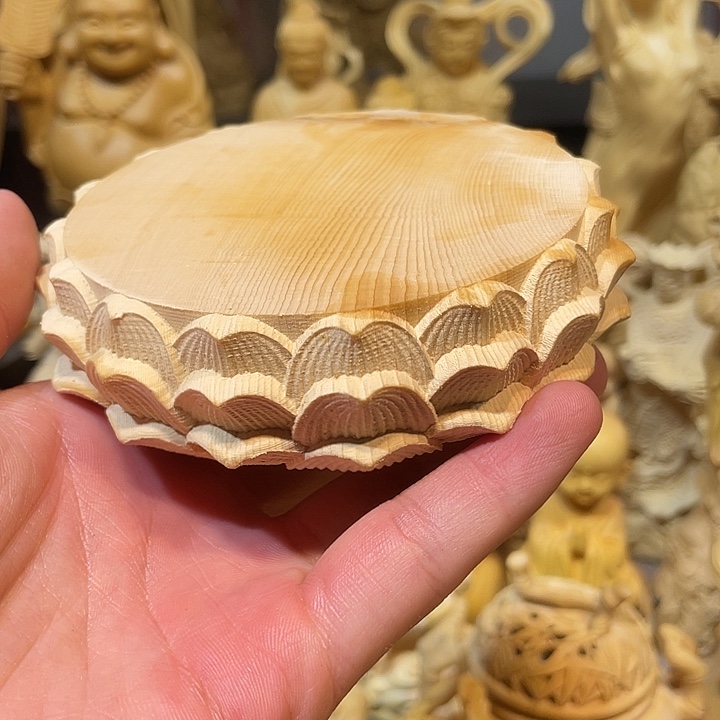 黄杨木瑕疵莲花座