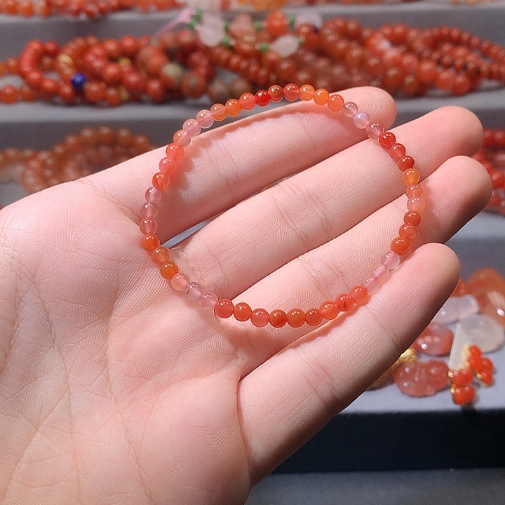 南红玛瑙未镶嵌手链