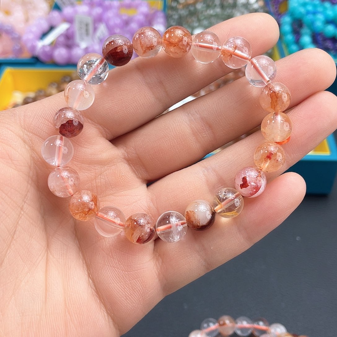 水晶手链未镶嵌红胶花