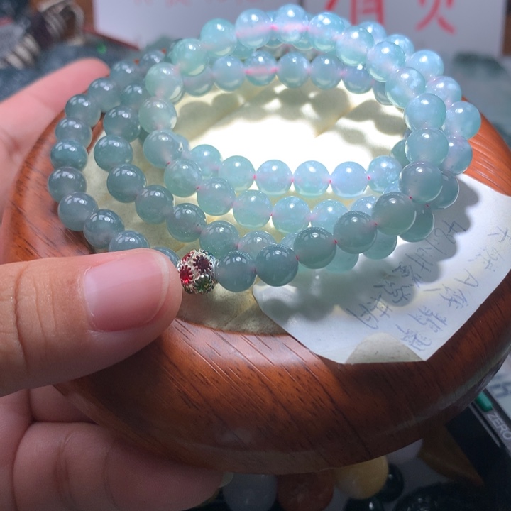 翡翠颈饰未镶嵌保真天然A货翡翠