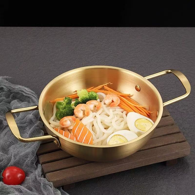 韩式49不锈钢拉面锅拌菜盆拌饭盆打蛋调料盆网红泡面汤锅海鲜锅