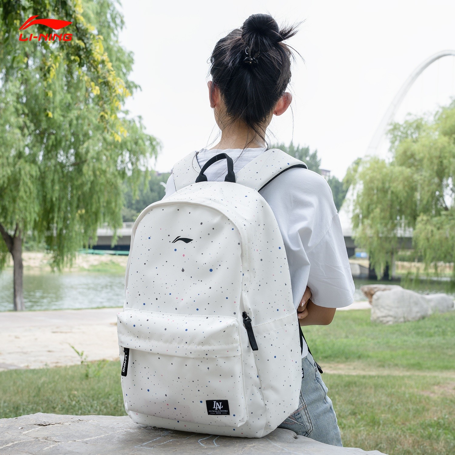 LI-NING/李宁大容量新款书包旅行包满天星书包双肩背包初高中
