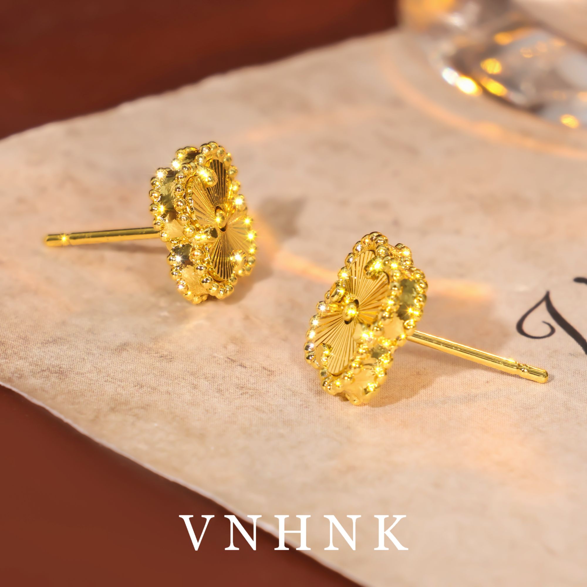 铜合金耳饰 美可儿  F523  金色时尚气质耳环