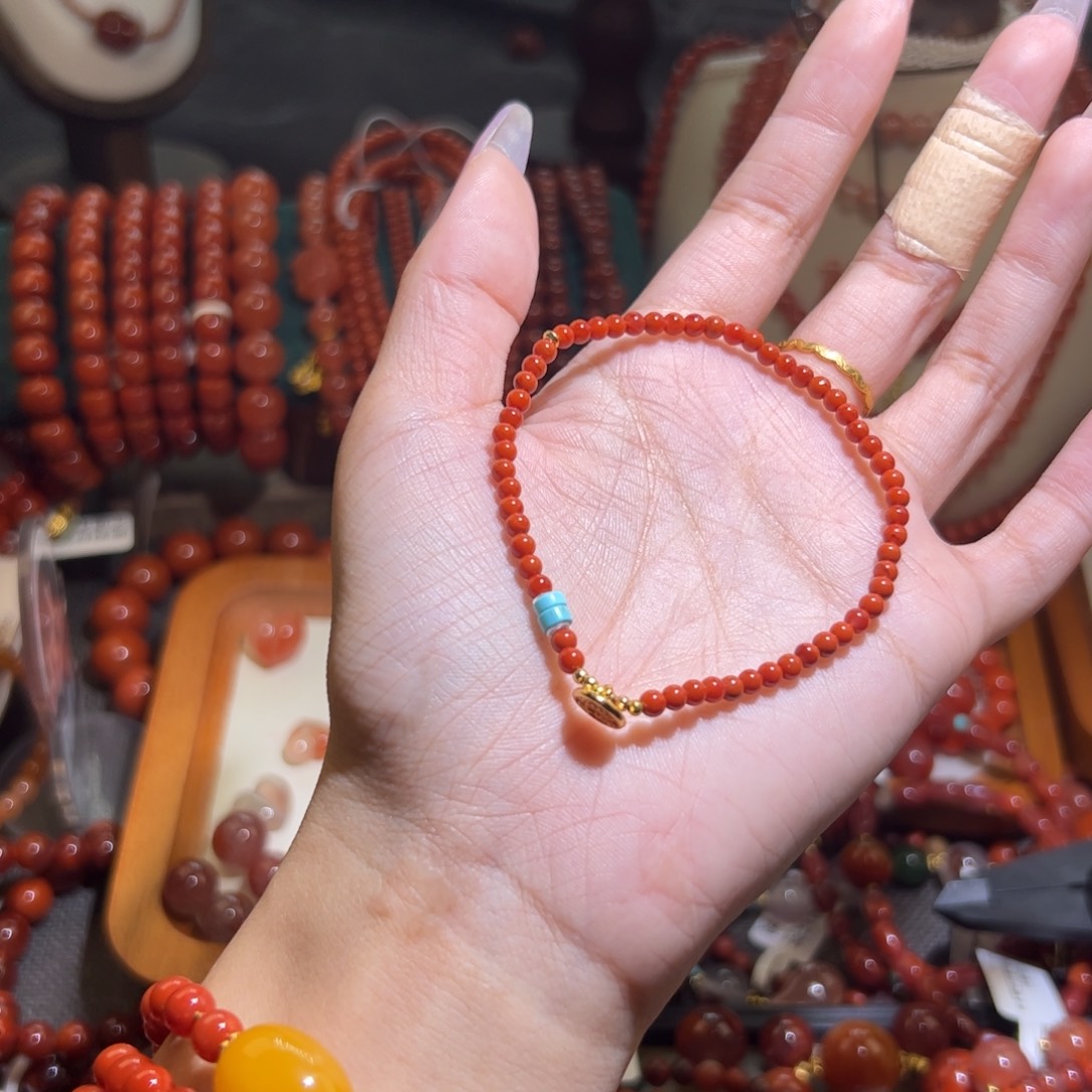 南红玛瑙未镶嵌手串3mm